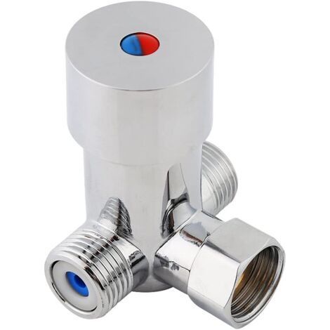 G1/2 Cold and hot water mixing valve brass thermostatic valve for automatic faucet (1/5)