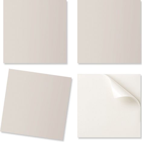 Juego de baldosas de vinilo con motivo para la cocina, color beige claro, 20x20x20 cm