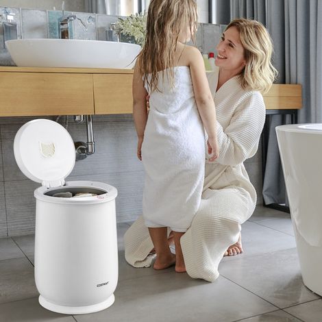 Seau Chauffant à Serviettes 21L Chauffe-Serviettes Portable avec Arrêt Automatique Minuterie 20-90 Min & Mode Séchage 2-5H Blanc (1/3)
