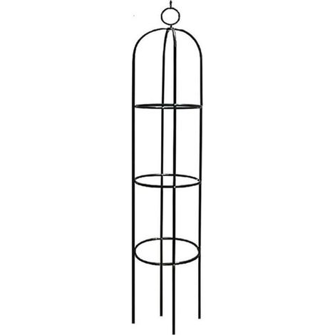 Tuteur pour végétaux en acier 200 cm – Support colonne pour rosiers et plantes grimpantes – Assemblage rapide par clips (1/5)