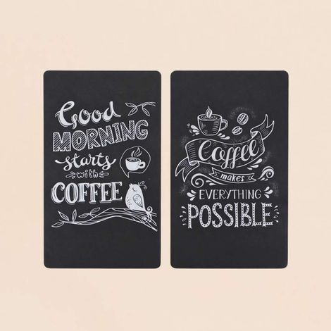 Lot de 2 plaques protection cuisine grises 52x30cm (1/4)