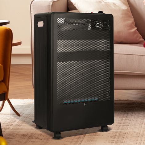 TolleTour Mobile Gasheizung Blue Flame, 2200 W/3800 W, Druckregler & Schlauch, 5 Lenkrollen (1/5)