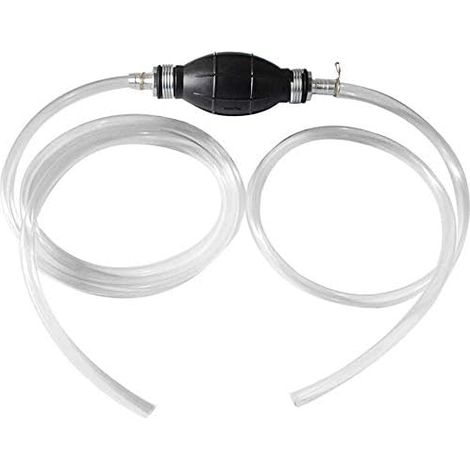 Manuelle Wasserpumpe, manuelle Saugpumpe, Flüssigkeitspumpe, handbetriebene Saugpumpe für Benzin, Saugpumpe für Benzin, Öl, Wasser und Kraftstoff mit zwei umweltfreundlichen Schläuchen (10 mm)