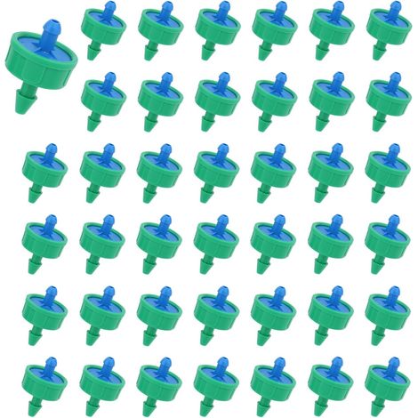 Lot de 60 Goutteurs à Compensation de Pression 2L, Autonettoyants Anti-Encrassement à Débit Constant pour Tubes 1/4 Idéaux pour Les Pots Jardin et Les Systèmes D'irrigation des Plantes (1/5)