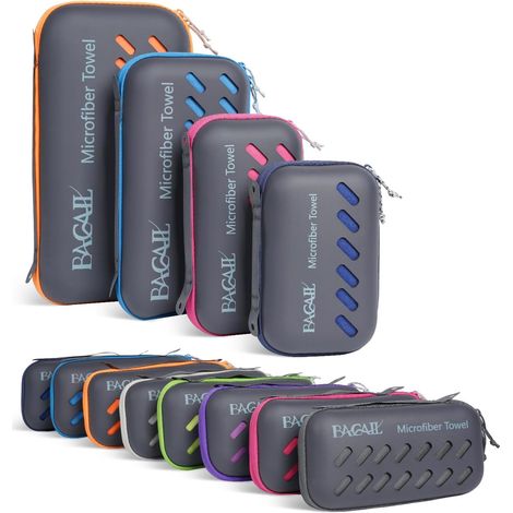 Microfibre Travel Towel, for Camping, Swimming and Beach, Quick Dry, Super Absorbent, Ultra Compact, for Sports, Gym, Yoga and Hiking (1/5)