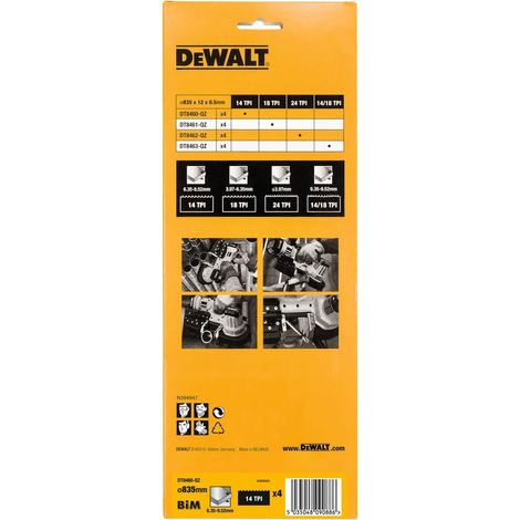 DeWalt Bandsägeblätter 835x12x0,5 mm 1,8 mm 4Stk