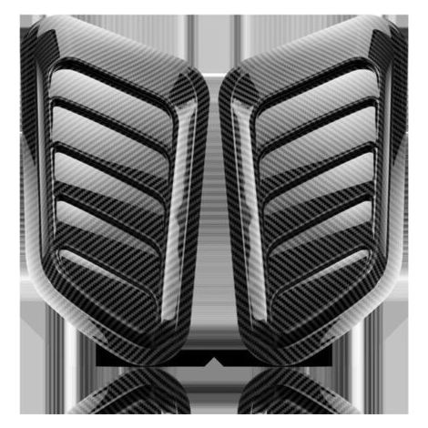 Coperchio di aspirazione aria universale, 2 pezzi, copertura di ventilazione, decorazione per cofano auto, copertura motore turbina aspirazione aria, copertura di ventilazione