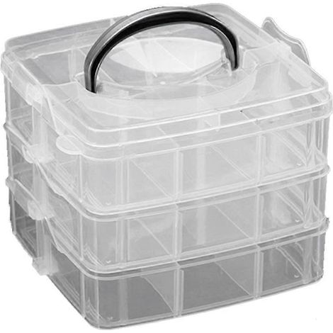 Boîte de rangement transparente, étui à bijoux, boîte à pilules (1/5)