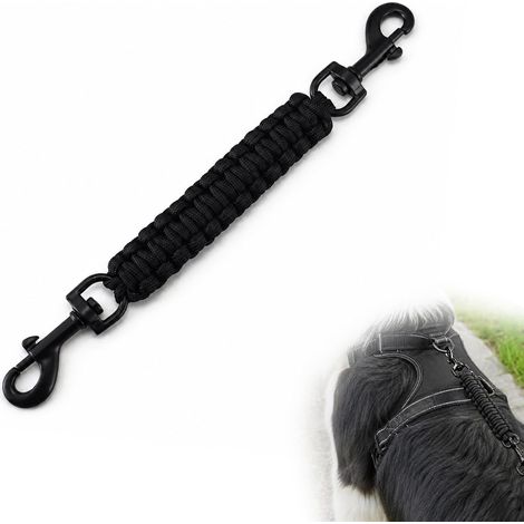 Clip de sécurité pour Collier de Chien connecteur Harnais Anti Fuite Laisse Chien Mousqueton 360 Double Attache Chien Sangle Nylon Dressage Promenade (1/5)