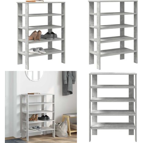 Scarpiera Grigio Cemento 61x32x87,5 cm in Legno Multistrato - Scarpiera grigio cemento - Scarpiera per ingresso