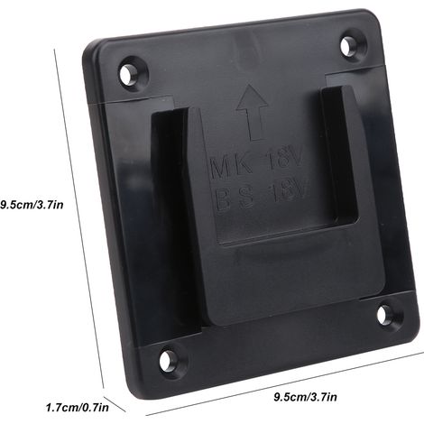 Vendus par lot de 2. Compatibles avec les outils électriques Makita 18V/Bosch 18V, fixation murale, sur étagère et autres installations fixes. Noir. (1/5)