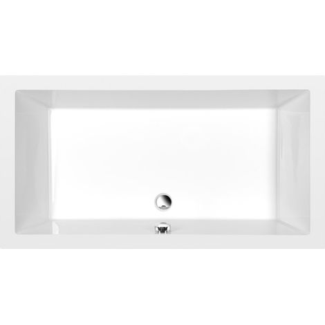 Receveur de douche DEEP avec cadre support, rectangle, 140x75x26cm, blanc (1/4)
