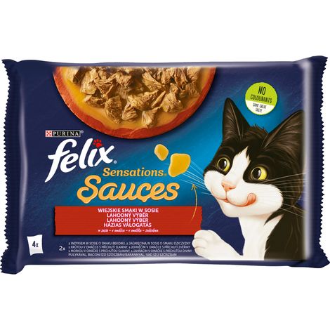 FELIX SENSATIONS MP Dinde et Agneau en sauce 4x85g = 340g (1/2)