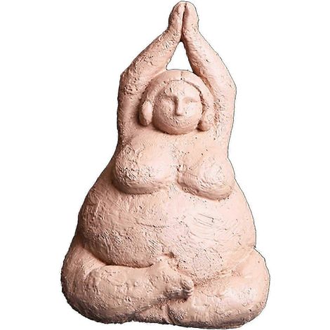 Moderne Yoga-Dekoration: Figur einer dicken Frau aus Kunstharz, Statue, Ornament, Heim- oder Bürodekoration-Style 05 (1/5)