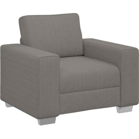Maison Exclusive - Divano Sedia Grigio Chiaro 100x77x82 cm Tessuto Velluto a Coste (1/5)
