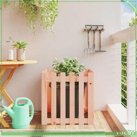 Jardinière - FAFEICY - 832460 - Bois de douglas massif - 60x60x60 cm - Carré extérieur (1/5)