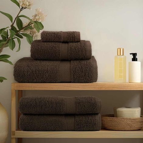 vidaXL 8 Piece Premium Towel Set SOLUND Brown 600 gsm (1/5)