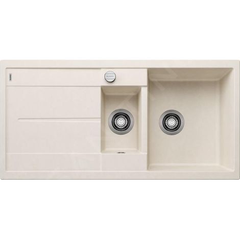 Evier Blanco Metra 6S Silgranit - BLANC SOFT - Vidage : Automatique