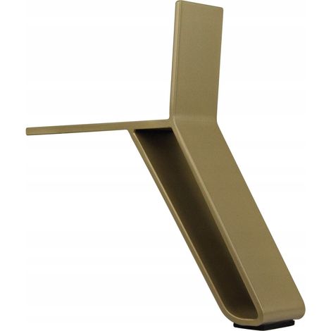 Pata de mueble, pata alta, oblicua, metal dorado, PARA muebles, sofás, sillones, 12 cm (1/5)