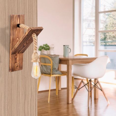 Applique murale design 21x11x40 cm en bois de sapin naturel (1/5)