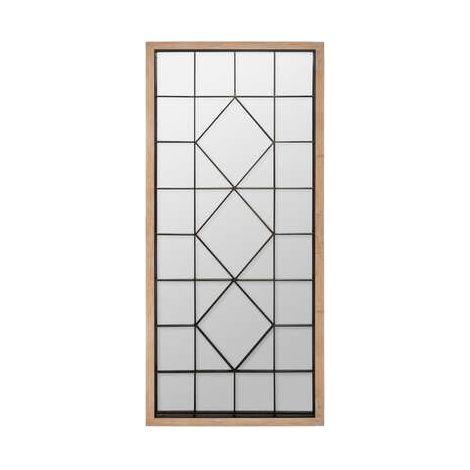 Atmosphera – Miroir sur pied en bois 165cm x 71cm – Verre et bois massif – Installation murale facile – Pour salon ou chambre (1/3)