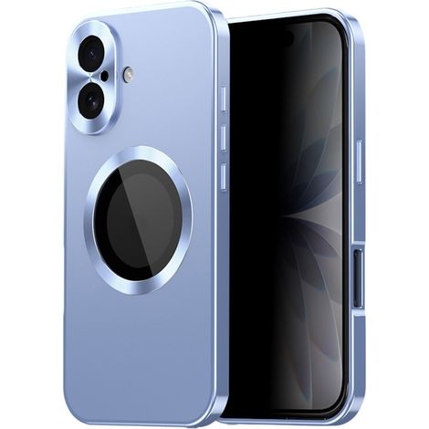 Funda para iPhone 17 con cristal de privacidad para MagSafe - Azul (1/5)
