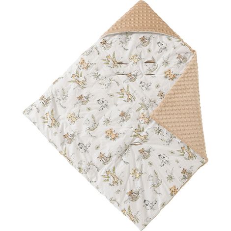 Couverture emmaillotage bébé douce 85x85, lange enveloppant respirant pour nouveau-né, couverture naissance confortable sommeil enfant (1/5)