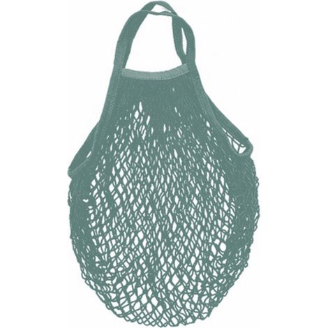 Sac en filet à cordon, cabas tissé réutilisable pour le rangement des fruits et légumes. (1/5)