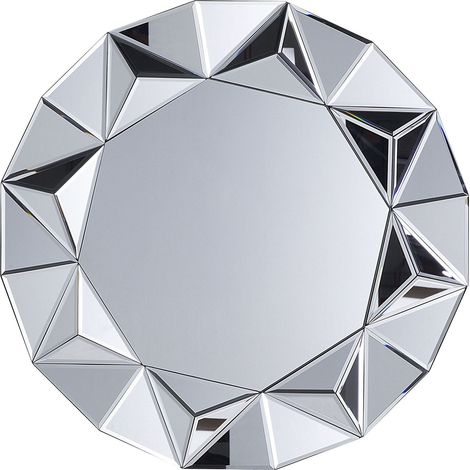 Wandspiegel HABAY 70 cm 70 cm Silber