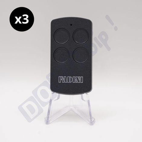 Lot de 3 Télécommandes FADINI DIVO 71 Gris Skyline - Fréquence 433.92 MHz - 4 Canaux - Rolling Code - Référence : 7113SL - Compatible Portails et Portes Motorisées (1/5)