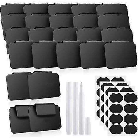 Étiquettes pour paniers de rangement (lot de 24) - Étiquettes de qualité supérieure à clipser pour paniers de rangement (1/5)