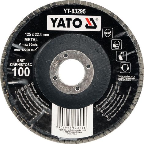 Disco lamellare convesso 125mm p40 / YT-83292 / YATO