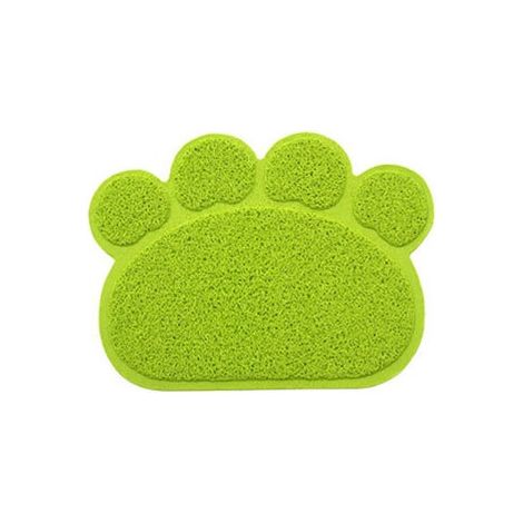 Mantel individual de PVC con forma de garra, multicolor, para perros, gatos y cachorros, 30 x 40 cm (verde). (1/5)