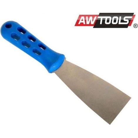 Spatule - 100 mm - Acier Inoxydable - Manche Plastique Ergonomique - Travail Finition Peinture - 1 Pièce