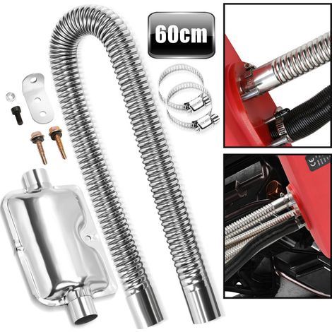 SWANEW Riscaldatore ad Aria 60cm Diesel Parcheggio Auto Tubo di Scarico Kit Silenziatore Silenziatore 25mm (1/5)
