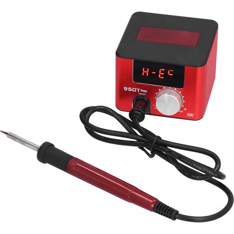 Station de soudage à température constante avec élément chauffant antistatique T12 pour la réparation de téléphones portables, fer à souder à température réglable, modèle A, rouge 950T PRO AC100-240V, (1/5)