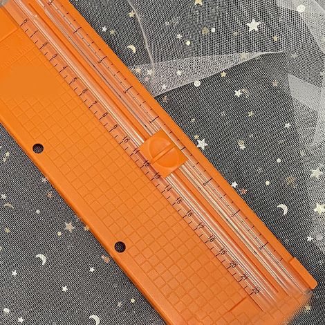 Mini massicot pour étudiants, massicot portable, coupe-photos pliable, orange mignon