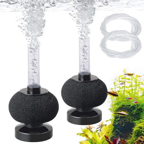2PCS de Filtre Bio Éponge Rond pour Aquarium Silencieux, Grand Filtre à Air pour Aquarium de 1-60L, Aquarium de Betta, Crevettes, Alevins, Élevage (1/5)