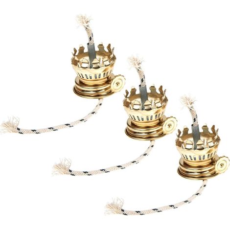 3 supports mèche lampe huile vintage intégrée brûleur kérosène (1/4)