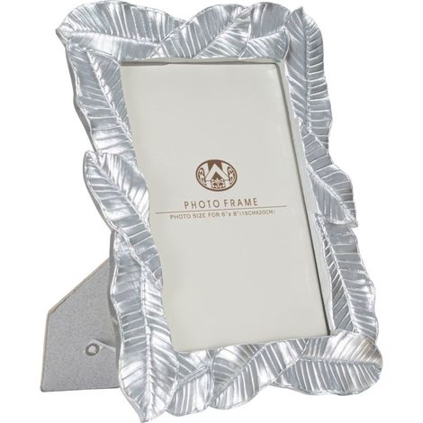 Cornice portafoto in resina argento, 23x2,5x27,5 cm – Lefy Silver (1/5)