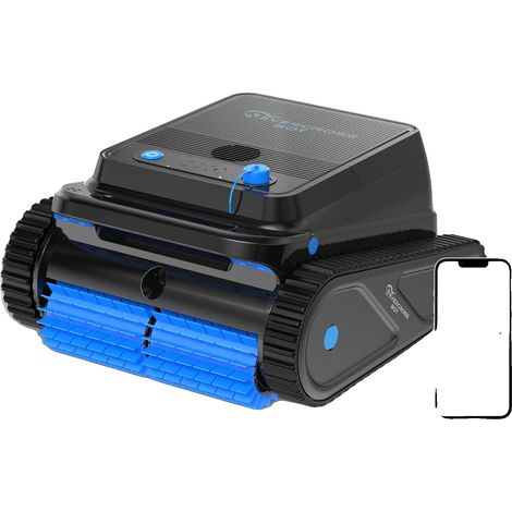 Aspirateur de piscine robotisé, Capacité de la batterie 5100 mAh, Surface de nettoyage 200 m², Puissance du moteur 110 W, Temps de charge 4-5 heures, Dimensions 43 x 40 x 21,5 cm (1/5)