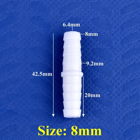 (8-8 mm PE-50 pièces) Connecteurs directs de diamètre égal en plastique de qualité alimentaire pour tuyau de pompe à air d'aquarium, raccords de tuyau d'eau à joint pagode (1/5)