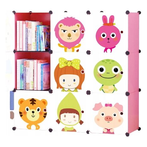 Modularer Kleiderschrank, Regal, Garderobe für Kinder, bunt, für Kleidung und Spielzeug (1/5)