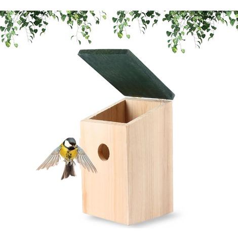 Nichoir en bois de qualité supérieure - Idéal pour les perruches, calopsittes, inséparables et plus encore Nid durable pour cage, parfait pour la reproduction et la nidification. (1/5)