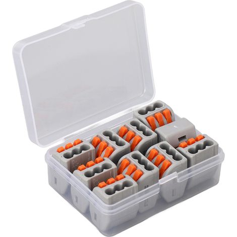 Kit de 10 connecteurs à levier pour fils électriques, outil compact de déconnexion rapide pour épissure. (1/5)