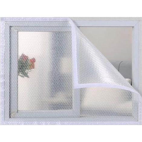 Cortinas aislantes de invierno，juego de aislamiento para ventanas，cortinas de plástico resistentes al viento，ajustables (80120 cm) (1/4)