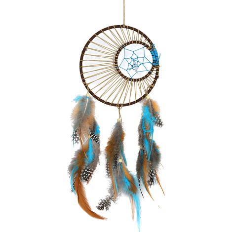 Grand attrape-rêves moderne avec plumes, idéal pour le jour et la nuit, pendentif à suspendre pour la décoration de mariage (1/5)