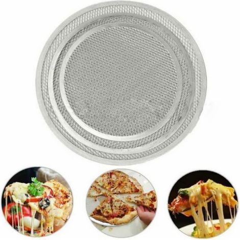 Plaque de cuisson pour pizza - - 25,4 cm - Aluminium - Anti-adhésif - Perforée (1/5)