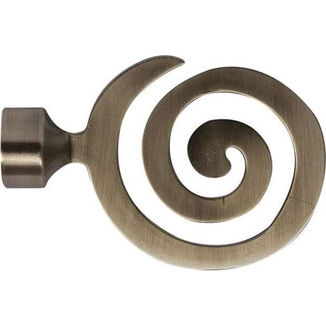 TERMINALE DECORATIVO D.28MM COL.BRONZO (1/2)