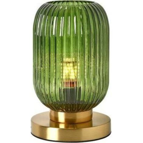 Lampe de chevet ACKERMAN pour chambre à coucher, avec rideaux et variateur 3 niveaux – idéale pour chambres, salons, bureaux – 1 unité (1/4)
